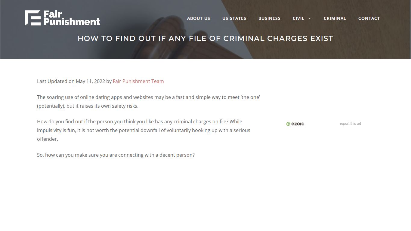 How To Find Out If Any File Of Criminal Charges Exist